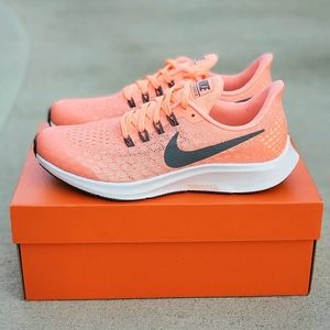 peach colored tennis shoes